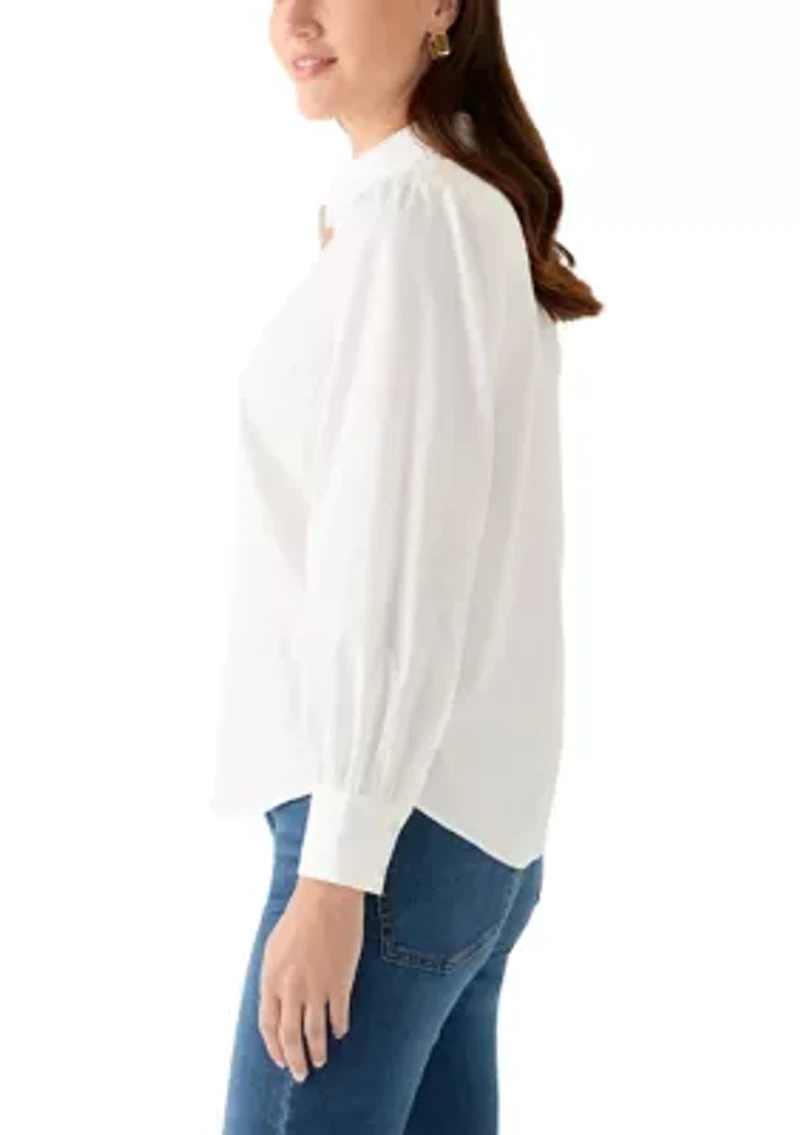 Women's Ballon Sleeve Boyfriend Top