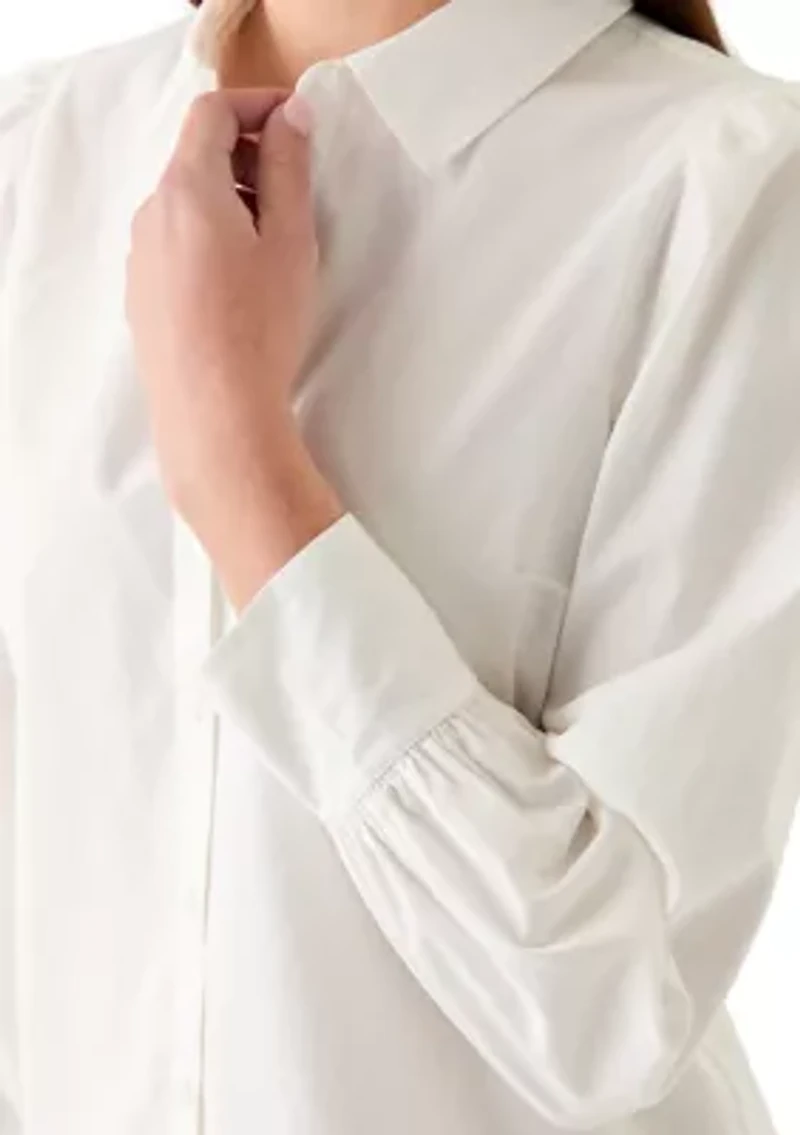 Women's Ballon Sleeve Boyfriend Top