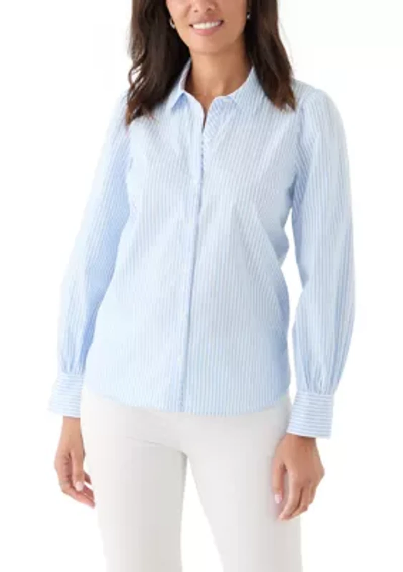 Women's Balloon Sleeve Boyfriend Shirt