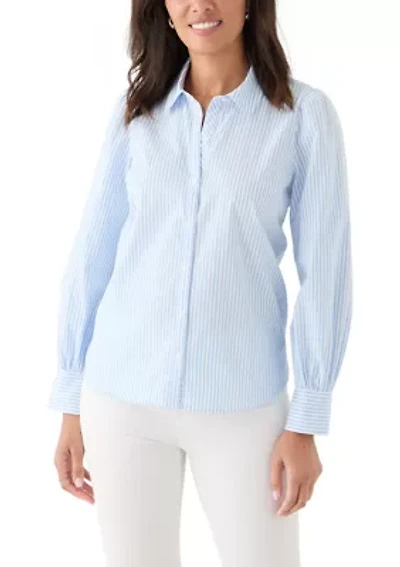 Women's Balloon Sleeve Boyfriend Shirt