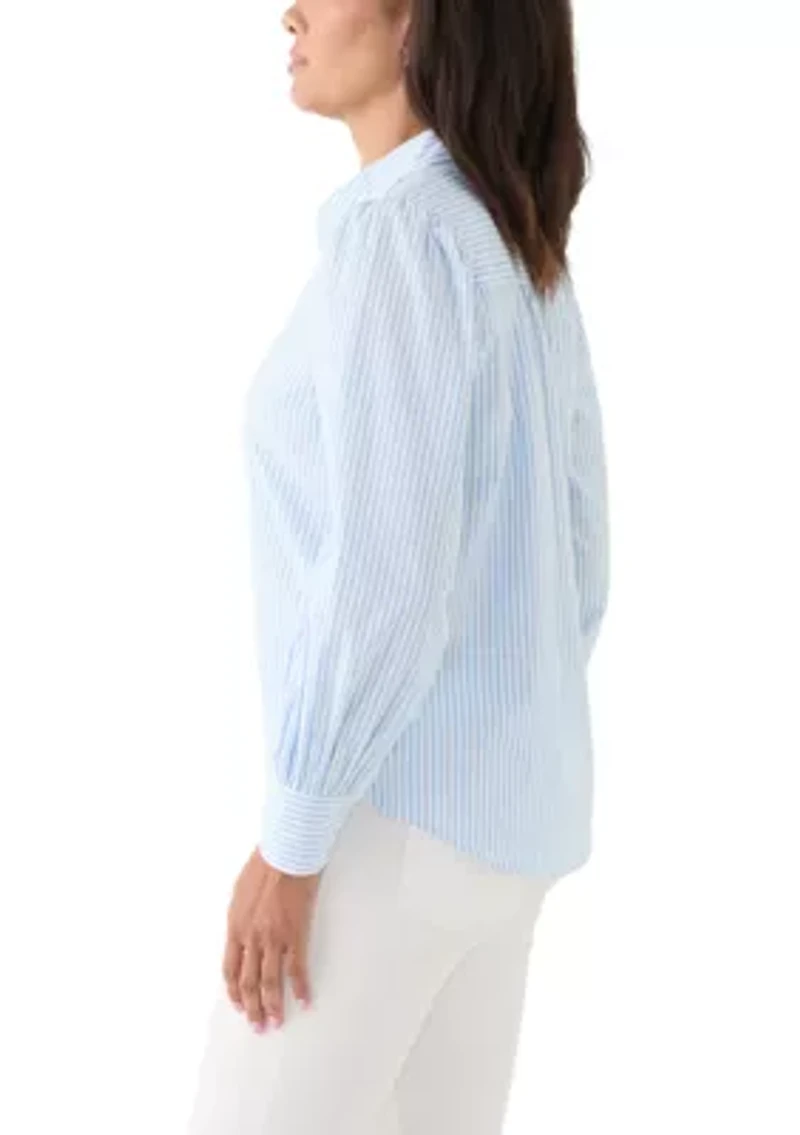 Women's Balloon Sleeve Boyfriend Shirt