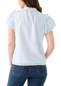 Women's Double Flutter Blouse