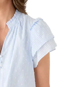 Women's Double Flutter Blouse