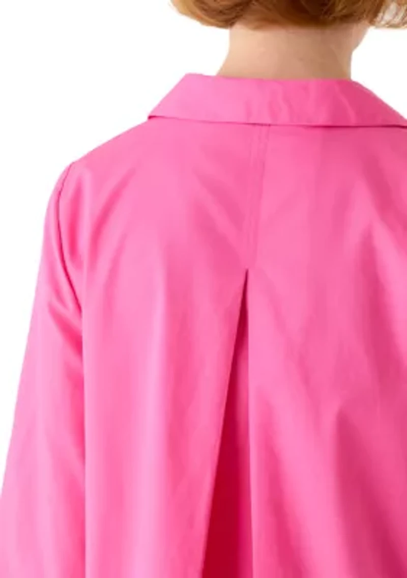 Women's 3/4 Sleeve Collar Pop Over Top