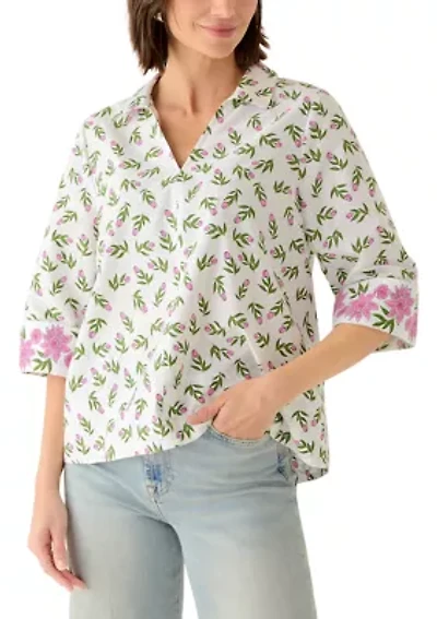 Women's 3/4 Sleeve Popover Top