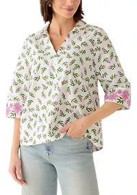 Women's 3/4 Sleeve Popover Top