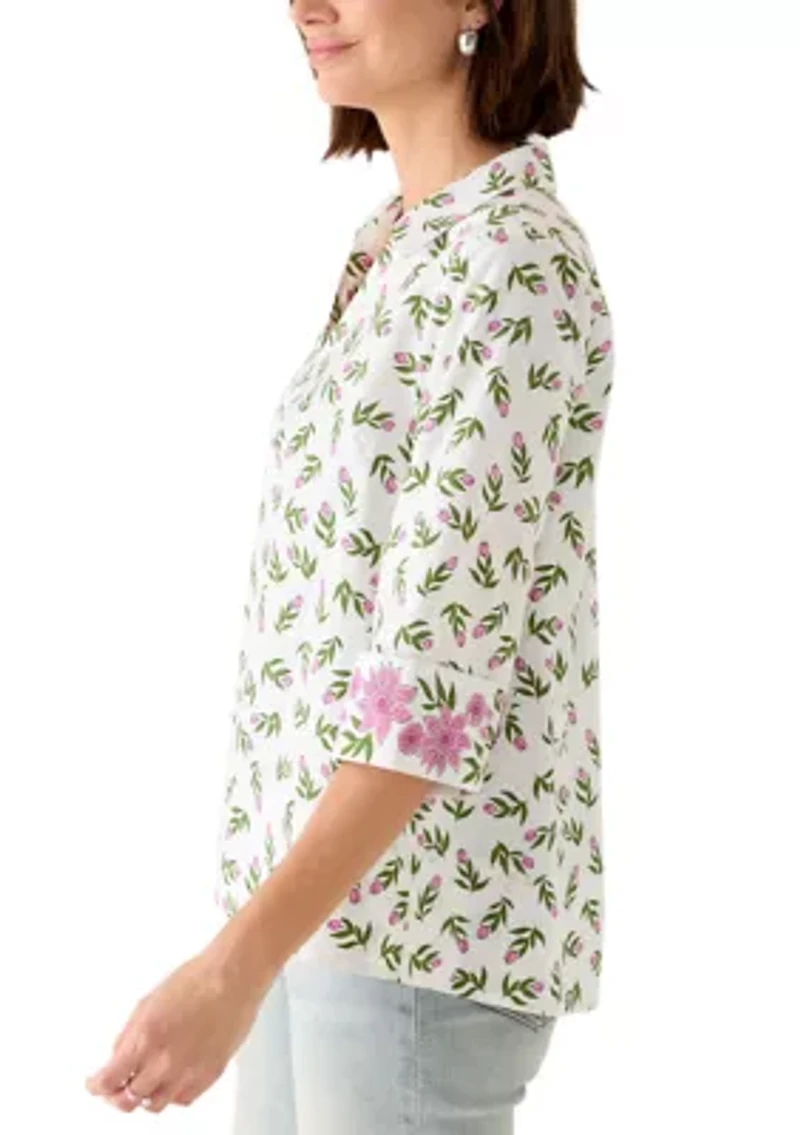 Women's 3/4 Sleeve Popover Top