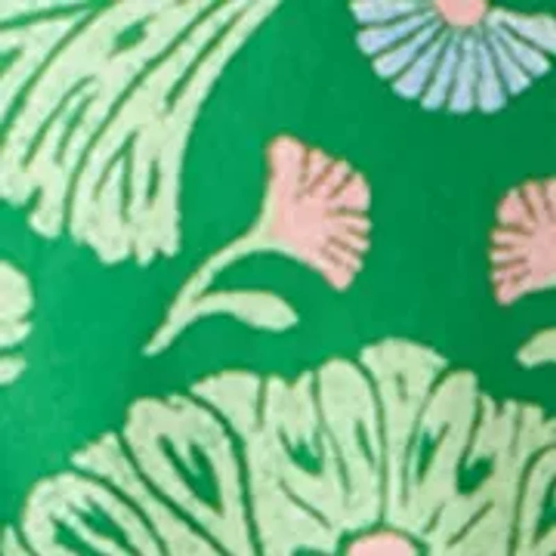 Women's Short Bubble Sleeve Printed Top