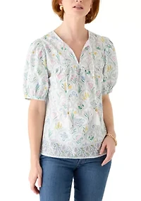 Women's Short Sleeve Peasant Shirt