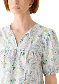 Women's Short Sleeve Peasant Shirt