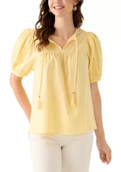 Women's Elbow Tassel Pesant Top