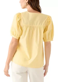 Women's Elbow Tassel Pesant Top