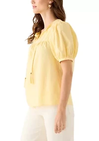 Women's Elbow Tassel Pesant Top