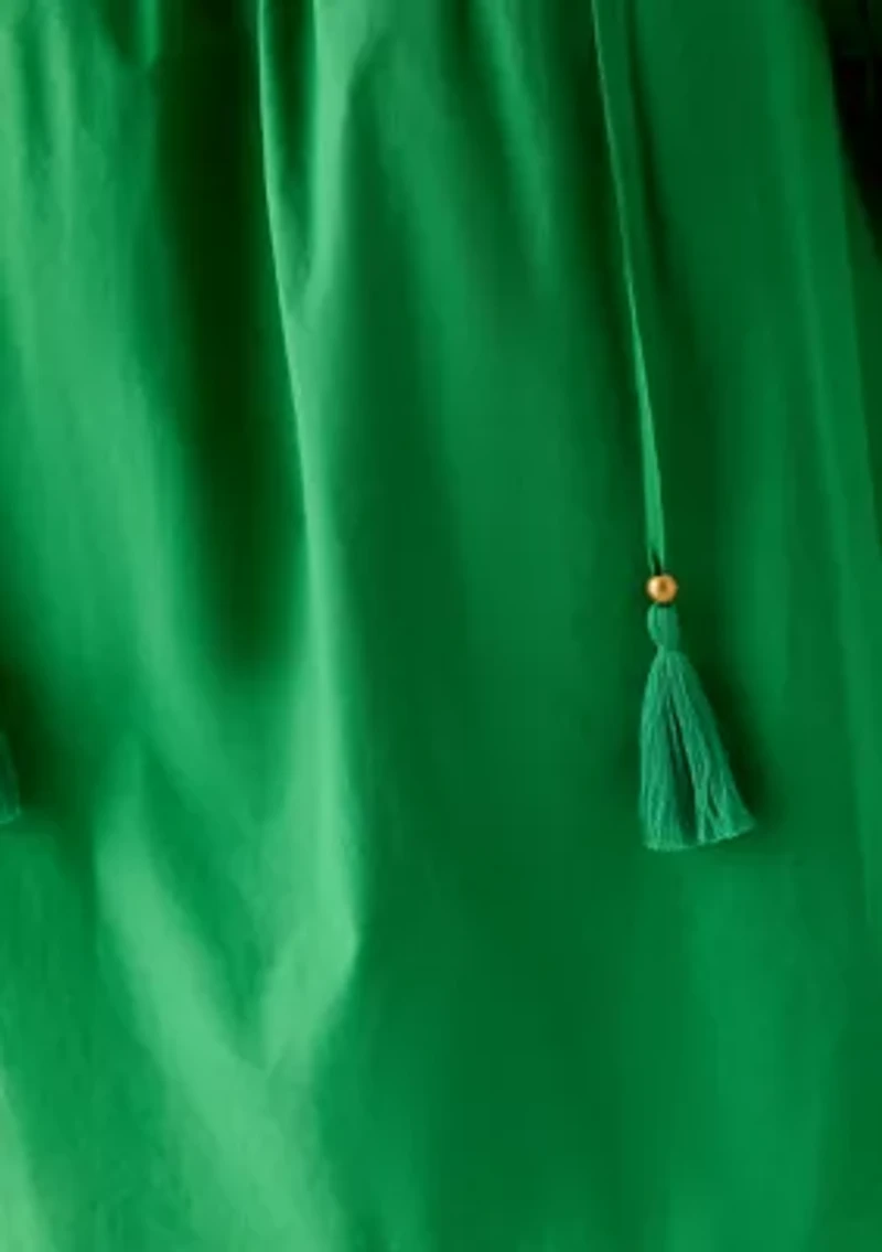 Women's Elbow Tassel Pesant Top