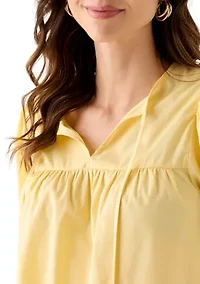 Women's Elbow Tassel Pesant Top