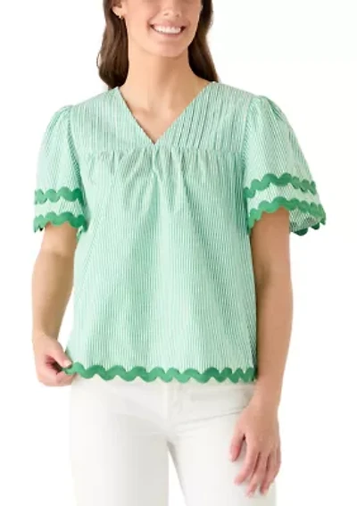 Women's Short Sleeve Ric Rac Top