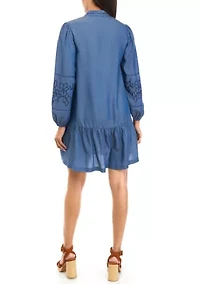 Petite Drop Shoulder Peasant Dress