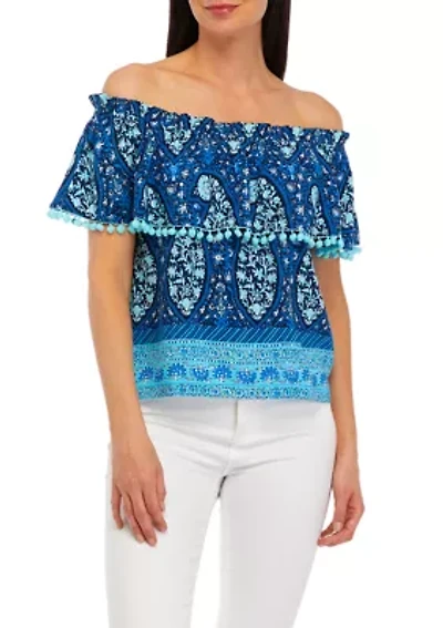 Petite Pom Trim Top