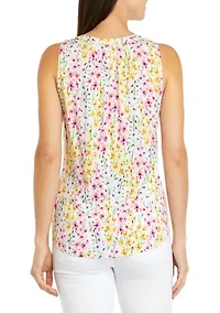 Petite Sleeveless Peasant Top