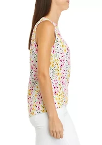 Petite Sleeveless Peasant Top