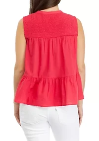 Petite Smocked Peasant Top