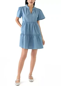 Petite Peasant Mini Dress