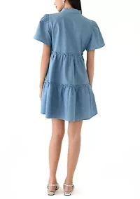 Petite Peasant Mini Dress