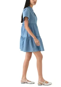 Petite Peasant Mini Dress