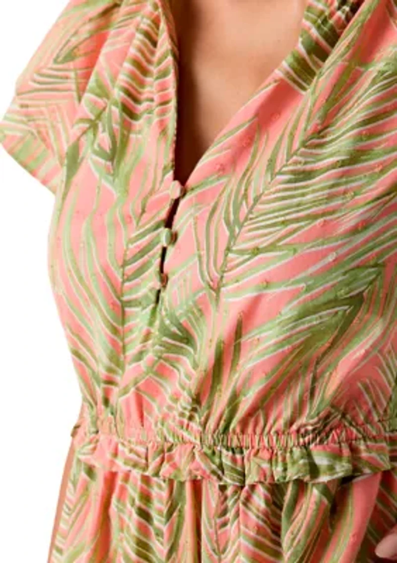 Petite Flutter Sleeve Printed Maxi Dress