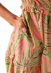 Petite Flutter Sleeve Printed Maxi Dress
