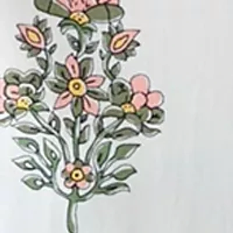 Petite 3/4 Puff Sleeve Button Front Peasant Blouse