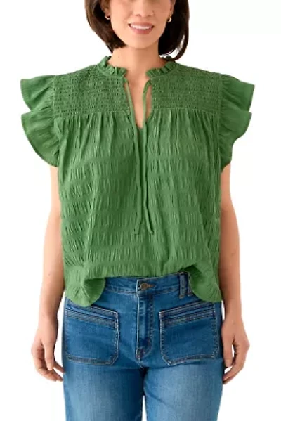 Petite Flutter Sleeve Top