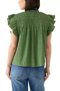 Petite Flutter Sleeve Top
