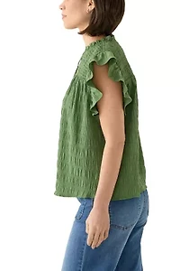 Petite Flutter Sleeve Top