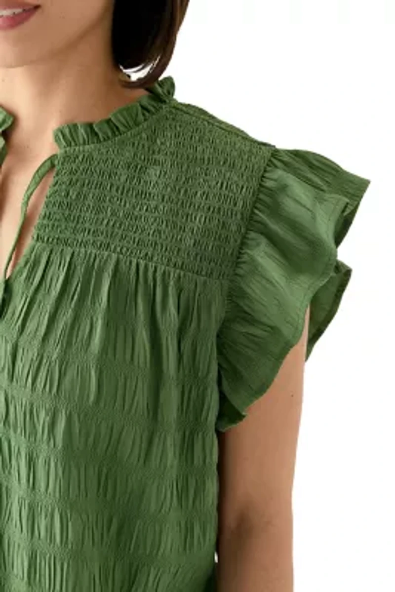 Petite Flutter Sleeve Top