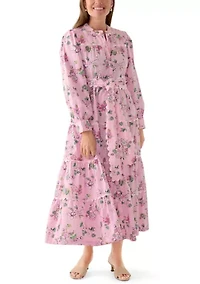 Petite Scallop Trim Shirtdress