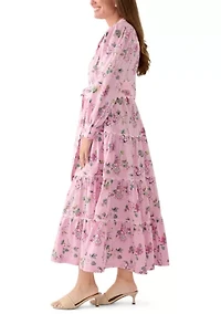 Petite Scallop Trim Shirtdress