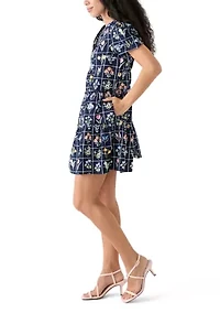 Petite Short Sleeve Tiered Dress