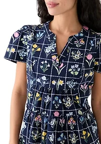 Petite Short Sleeve Tiered Dress