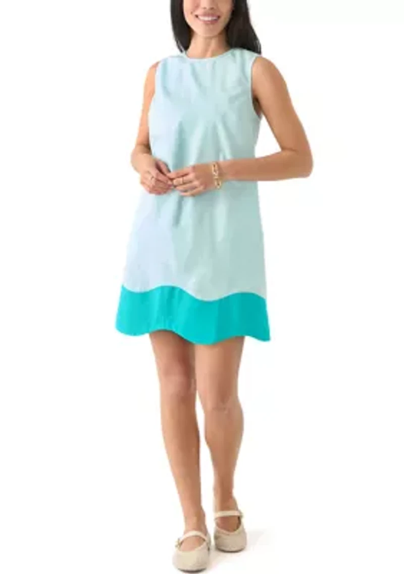 Petite Sleeveless Color Block Dress