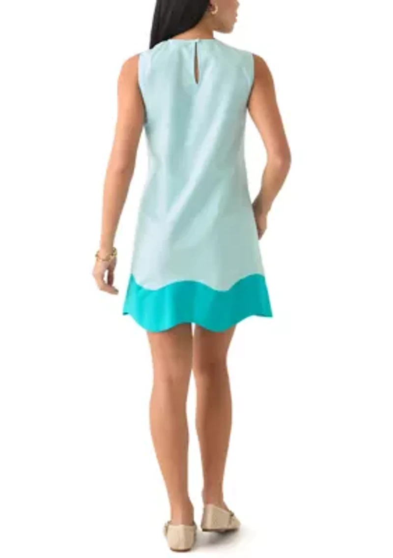 Petite Sleeveless Color Block Dress