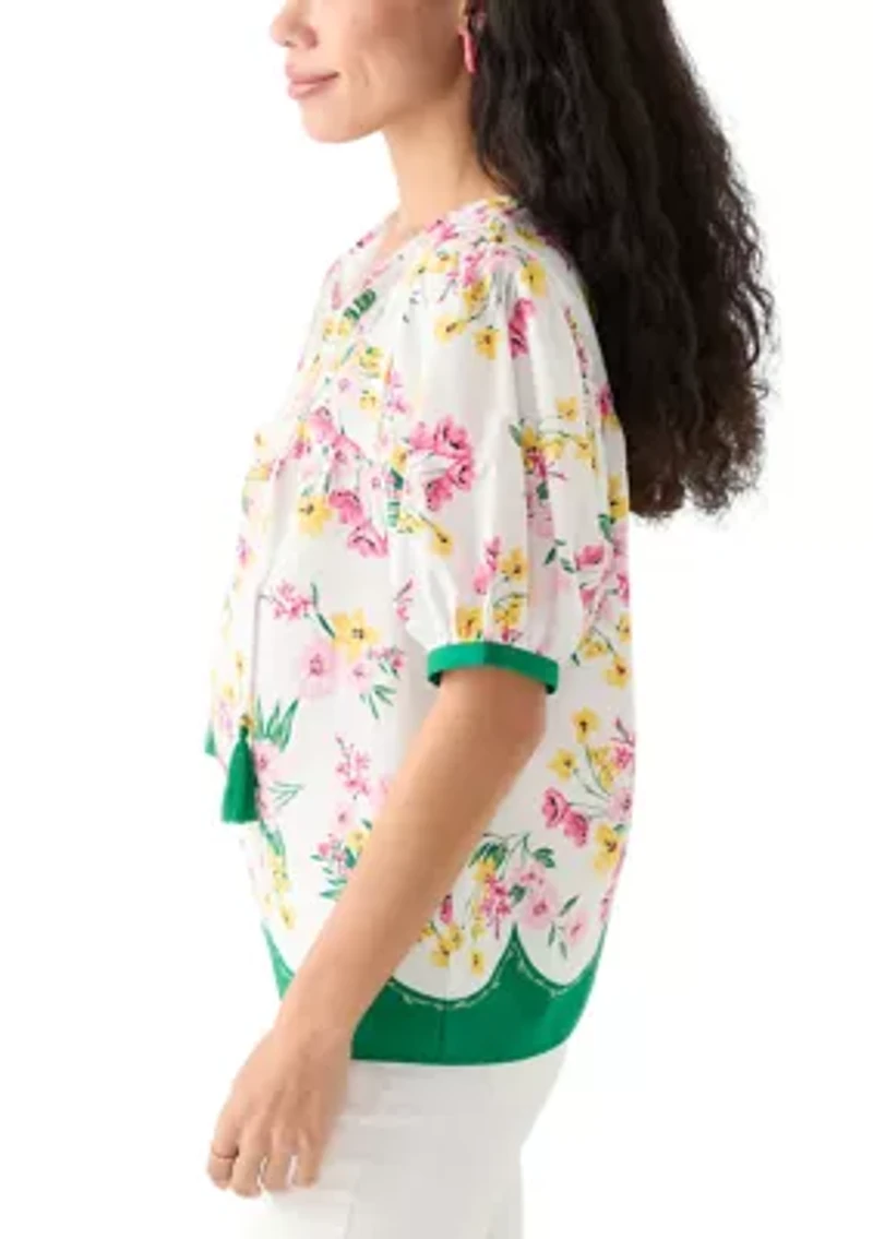 Petite Tassel Peasant Top