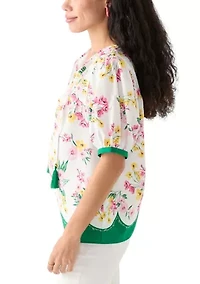 Petite Tassel Peasant Top