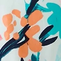 Petite Flutter Sleeve Split Neck Printed Top