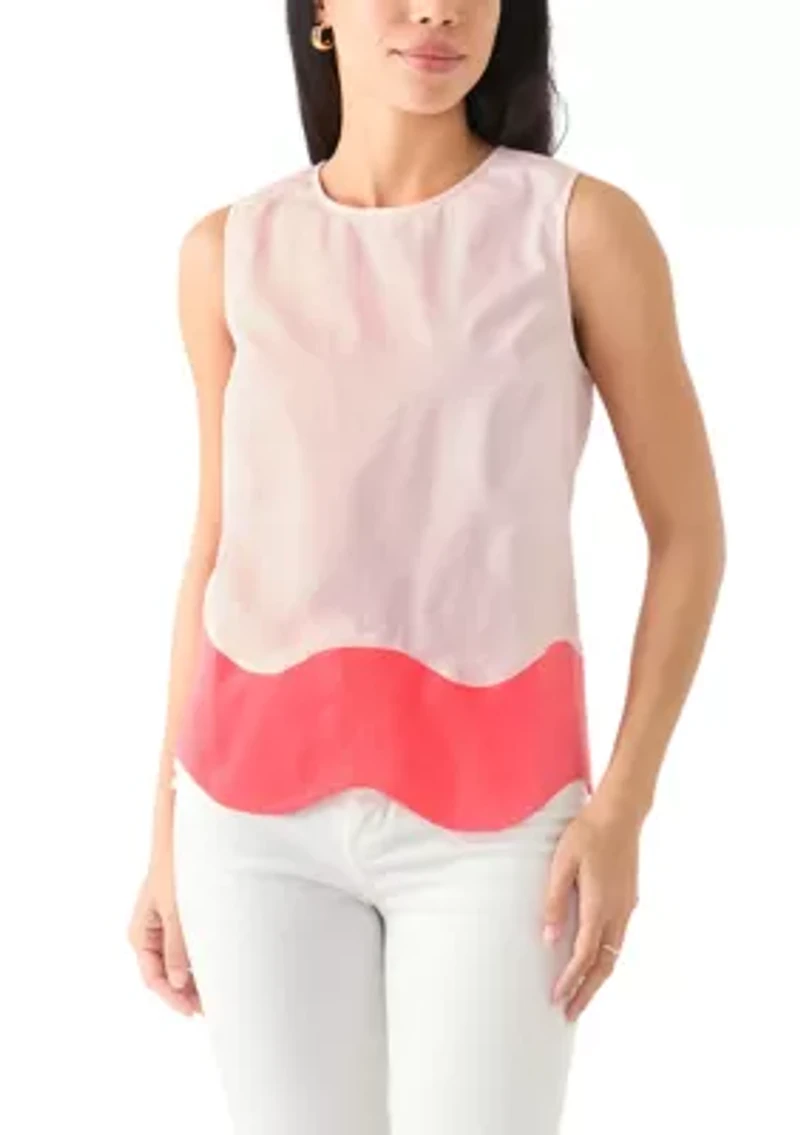 Petite Scallop Trim Top
