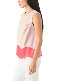 Petite Scallop Trim Top