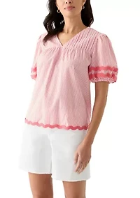 Petite Ric Rac Trim Top