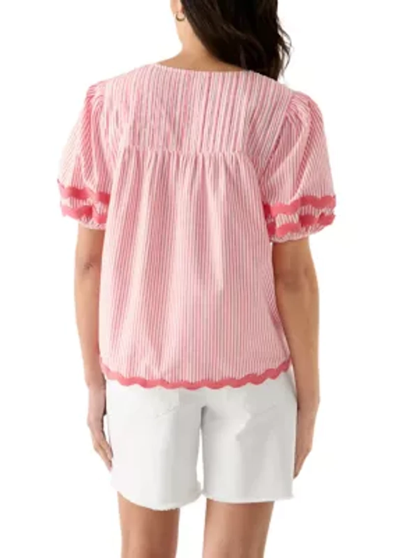 Petite Ric Rac Trim Top