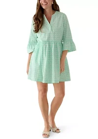 Petite 3/4 Flounce Tier Dress