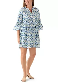 Petite 3/4 Flounce Tier Dress